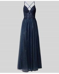 Luxuar - Tailliertes Abendkleid Mit Herz-Ausschnitt - Lyst