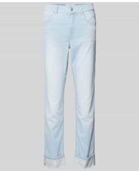 ANGELS - Cropped Jeans in unifarbenem Design Modell 'Cici' - Lyst