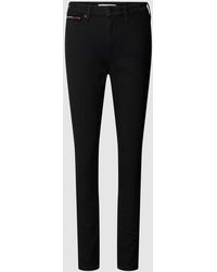 Tommy Hilfiger - High Rise Super Skinny Fit Jeans mit Label-Patch Modell 'SYLVIA' - Lyst