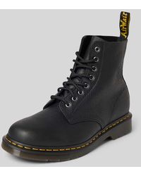 Dr. Martens - Schnürstiefel aus echtem Leder mit Logo-Patch - Lyst