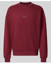 HUGO - Regular Fit Sweatshirt aus reiner Baumwolle Modell 'DELASTCREW' - Lyst