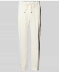 BOSS - Regular Tapered Fit Linnen Broek Met Tunnelkoord - Lyst