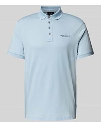 ARMANI EXCHANGE - Poloshirt mit Label-Print - Lyst