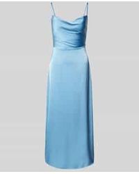 Vila - Maxi-Jurk Met Cascadehals, Model 'Ravenna' - Lyst