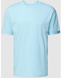DRYKORN - T-Shirt mit geripptem Rundhalsausschnitt Modell 'THILO' - Lyst