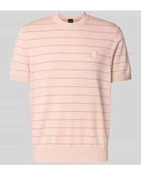 BOSS - Regular Fit T-Shirt Van Mix Van Katoen En Kasjmier Model 'Kanacho' - Lyst