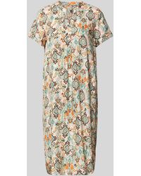 Soya Concept - Knielanges Kleid aus Viskose mit Allover-Muster - Lyst