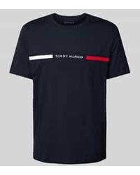 Tommy Hilfiger - Regular Fit T-Shirt Met Labelstitching - Lyst