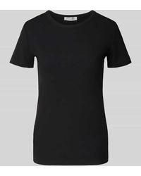 Christian Berg Women - T-Shirt in Ripp-Optik mit Rundhalsausschnitt - Lyst