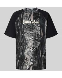 carlo colucci - T-Shirt mit Label-Stitching - Lyst