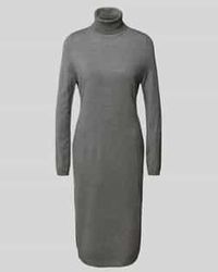 S.oliver - Slim Fit Gebreide Jurk Met Col Van Viscosemix - Lyst