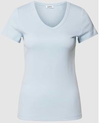 Esprit - T-Shirt mit abgerundetem V-Ausschnitt - Lyst
