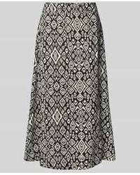 Ichi - Midirok Van Een Mix Van Linnen En Viscose, Model 'Linno' - Lyst