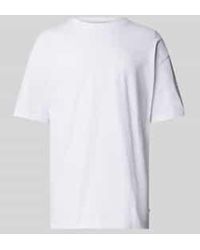 Samsøe & Samsøe - T-shirt Met Geribde Ronde Hals - Lyst