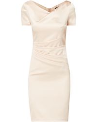 Marie Noir Cocktailkleid aus Satin mit drapierten Falten - Pink