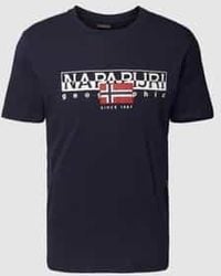 Napapijri - T-shirt Met Labelprint - Lyst