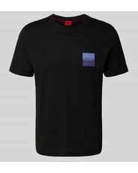 HUGO - T-shirt Met Labelprint En Ronde Hals - Lyst