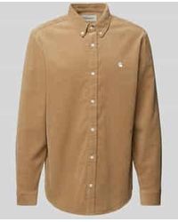 Carhartt - Regular Fit Corduroy Overhemd Met Logostitching - Lyst