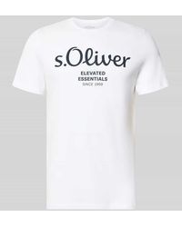 S.oliver - Regular Fit T-Shirt aus reiner Baumwolle Modell 'BASIC TEE BIG LOGO' - Lyst
