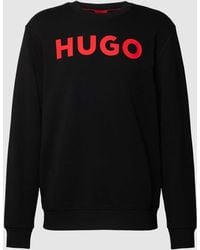HUGO - Sweatshirt mit Label-Detail Modell 'Dem' - Lyst
