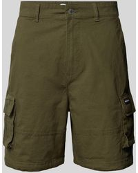 Review - Straight Leg Cargoshorts mit Label-Patch - Lyst