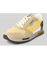 Napapijri - Sneaker aus Leder-Mix mit Schnürung und Label-Detail - Lyst