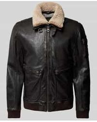 Gipsy - Leren Jack Met Opstaande Kraag - Lyst