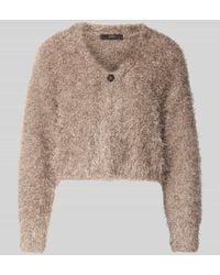 Ouí - Regular Fit Jacke mit Viskose-Anteil in Strick-Optik - Lyst