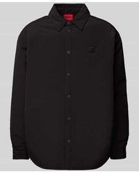 HUGO - Regular Fit Hemdjacke Mit Label-Patch Modell 'Ellisoe' - Lyst