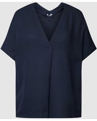 Seidensticker - Blusenshirt aus reiner Baumwolle mit V-Ausschnitt - Lyst