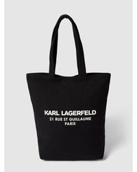 Karl Lagerfeld Shopper mit Label-Print - Schwarz