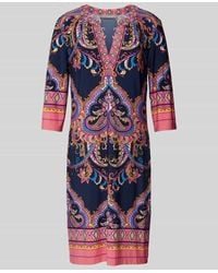 christian berg - Knielanges Kleid Mit Tunikakragen - Lyst