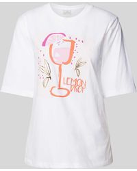 Kaffe - T-Shirt mit Motiv-Print und Rundhalsausschnitt - Lyst