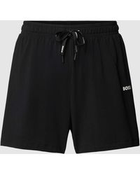 BOSS - Regular Fit Pyjama-Shorts mit Label-Print - Lyst