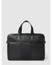 Tommy Hilfiger Laptoptasche mit Streifendetail in Schwarz für Herren Herren Taschen Aktentaschen und Laptoptaschen 