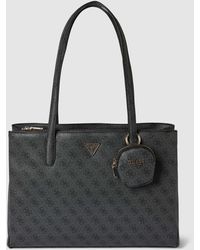 Guess - Handtasche mit Allover-Label-Print Modell 'POWER PLAY' - Lyst