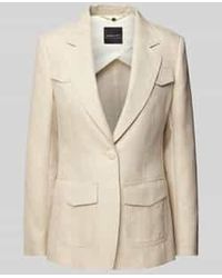 Marc Cain - Regular Fit Blazer Van Linnenmix Met Klepzakken - Lyst