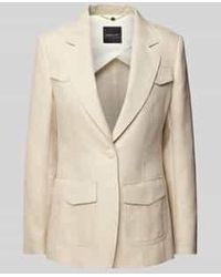 Marc Cain - Regular Fit Blazer Van Linnenmix Met Klepzakken - Lyst