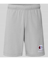 Champion - Sweatshorts mit Logo-Stitching und elastischem Bund - Lyst