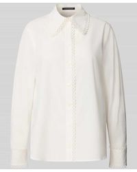 Luisa Cerano - Regular Fit Bluse mit Häkelspitze - Lyst