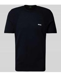 BOSS - T-Shirt mit Label-Print - Lyst