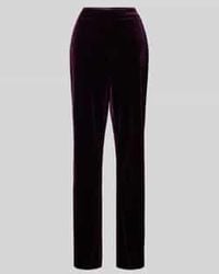 SteHmann - Straight Leg Stoffen Broek Met Elastische Band, Model 'Flanna' - Lyst