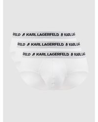 Karl Lagerfeld Slip mit Stretch-Anteil im 3er-Pack - Weiß