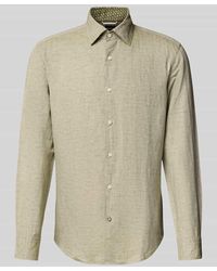 BOSS - Casual Fit Businesshemd aus Leinen-Baumwoll-Mix - Lyst