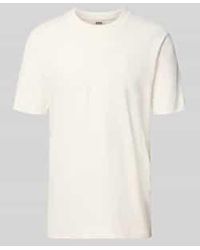 DRYKORN - T-shirt Met Geribde Ronde Hals - Lyst