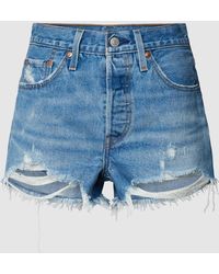 Levi's - Jeansshorts im Used-Look Modell '501 ORIGINAL' - Lyst