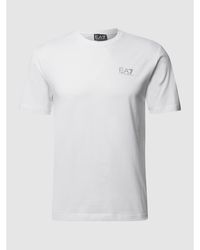 EA7 T-Shirt mit Backprint - Weiß