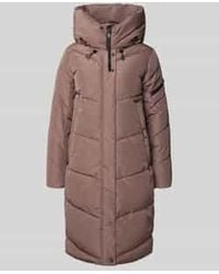 Khujo - Gewatteerde Lange Jas Met Capuchon, Model 'Jange' - Lyst