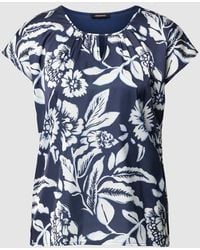 MORE&MORE - T-Shirt aus Viskose-Elasthan-Mix mit floralem Muster - Lyst