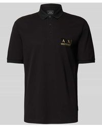 ARMANI EXCHANGE - Regular Fit Poloshirt mit Logo - Lyst